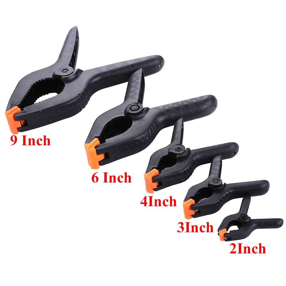 3/4/ 6/9 inch Plastic Nylon Adjustable Woodworking Clamps - ST LAND MANAGEMENT LLC
