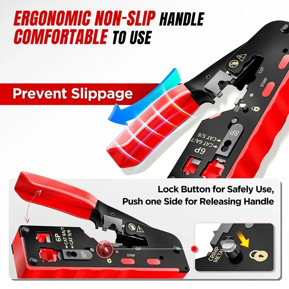 AMPCOM Cat 7 NETWORK CRIMPING Tool - ST LAND MANAGEMENT LLC
