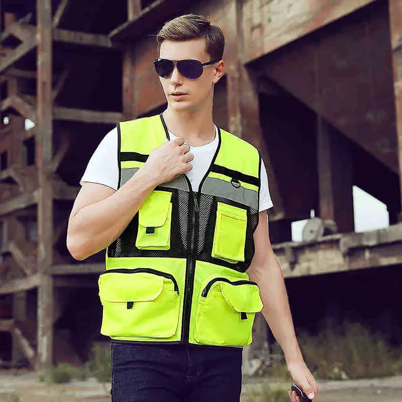Custom LOGO Safety Vest Reflective - ST LAND MANAGEMENT LLC
