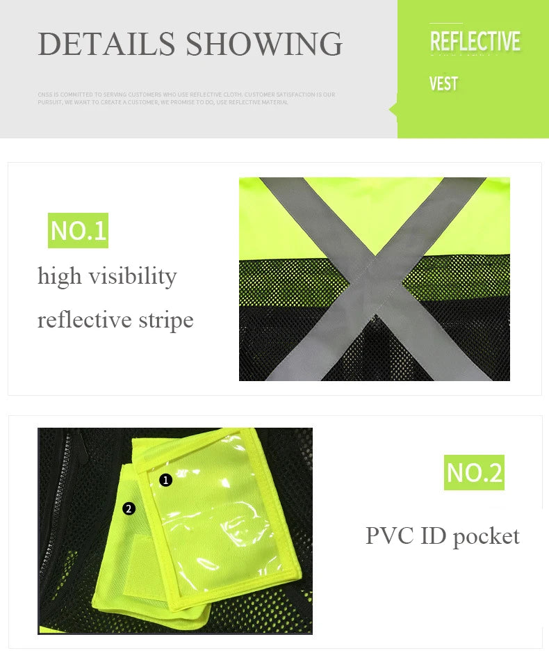 Custom LOGO Safety Vest Reflective - ST LAND MANAGEMENT LLC