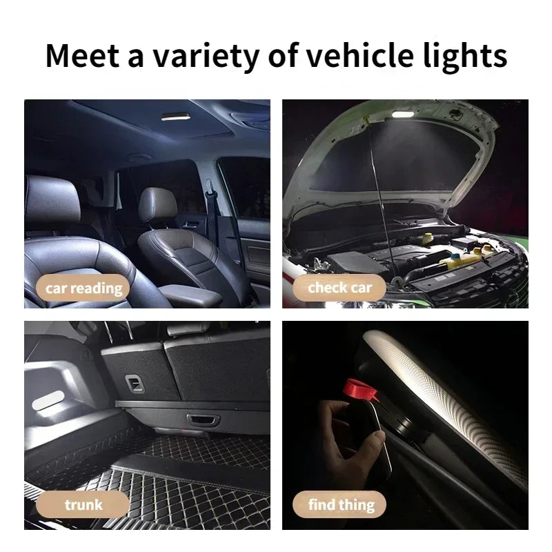 Car Styling Night Light Interior Ceiling Light Car Reading Light Rechargeable
