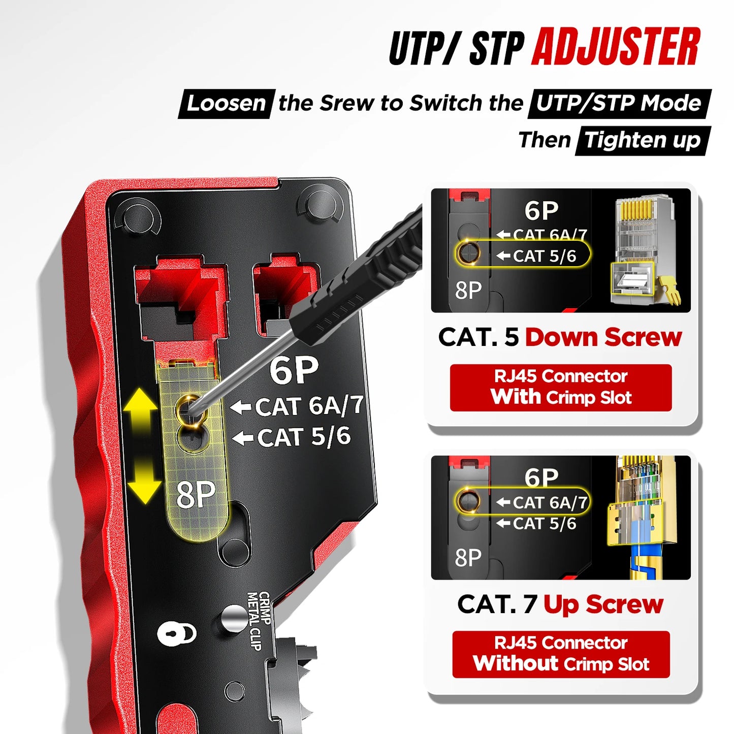 AMPCOM Cat 7 NETWORK CRIMPING Tool - ST LAND MANAGEMENT LLC