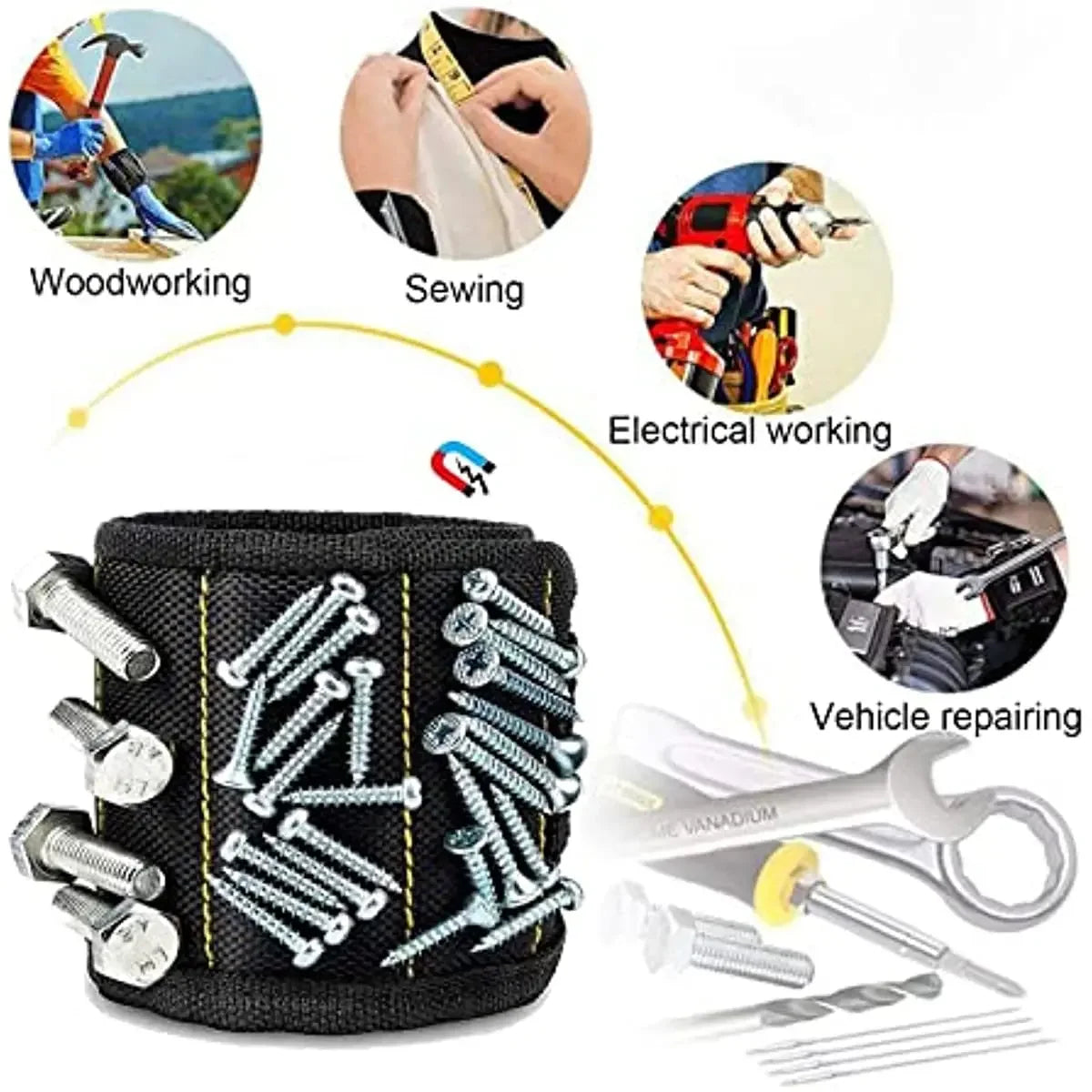 Magnetic tool wristband Working Magnetic - ST LAND MANAGEMENT LLC