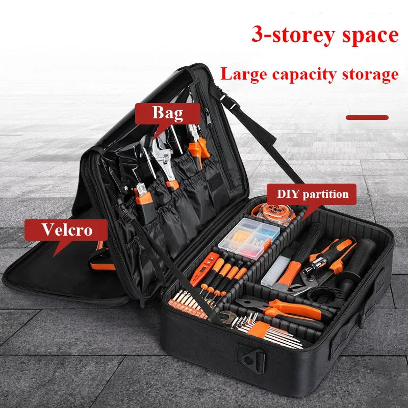 Large Portable 3 Stage Tool Bag Hand Tools - ST LAND MANAGEMENT LLC
