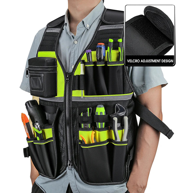 Workwear Allround Work Tool Vest Reflective Safety Vest - ST LAND MANAGEMENT LLC