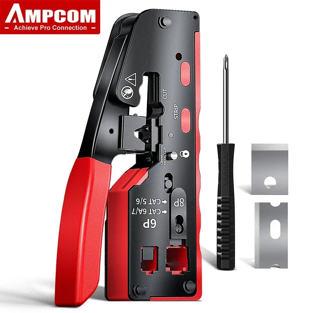 AMPCOM Cat 7 NETWORK CRIMPING Tool - ST LAND MANAGEMENT LLC