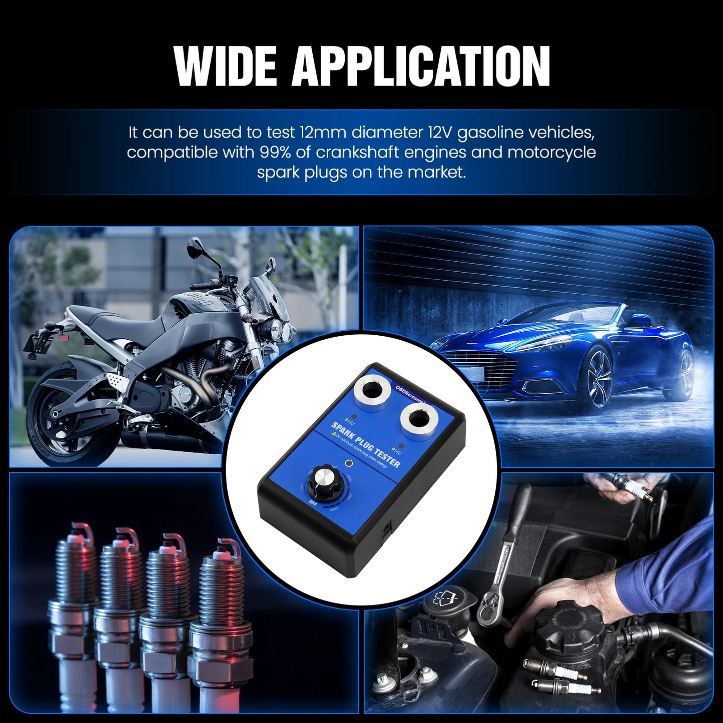 OBDResource Car Spark Plug Tester Dual Holes - ST LAND MANAGEMENT LLC