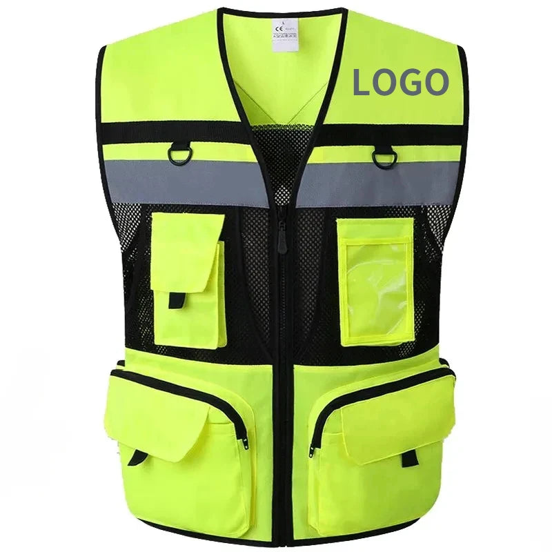 Custom LOGO Safety Vest Reflective - ST LAND MANAGEMENT LLC