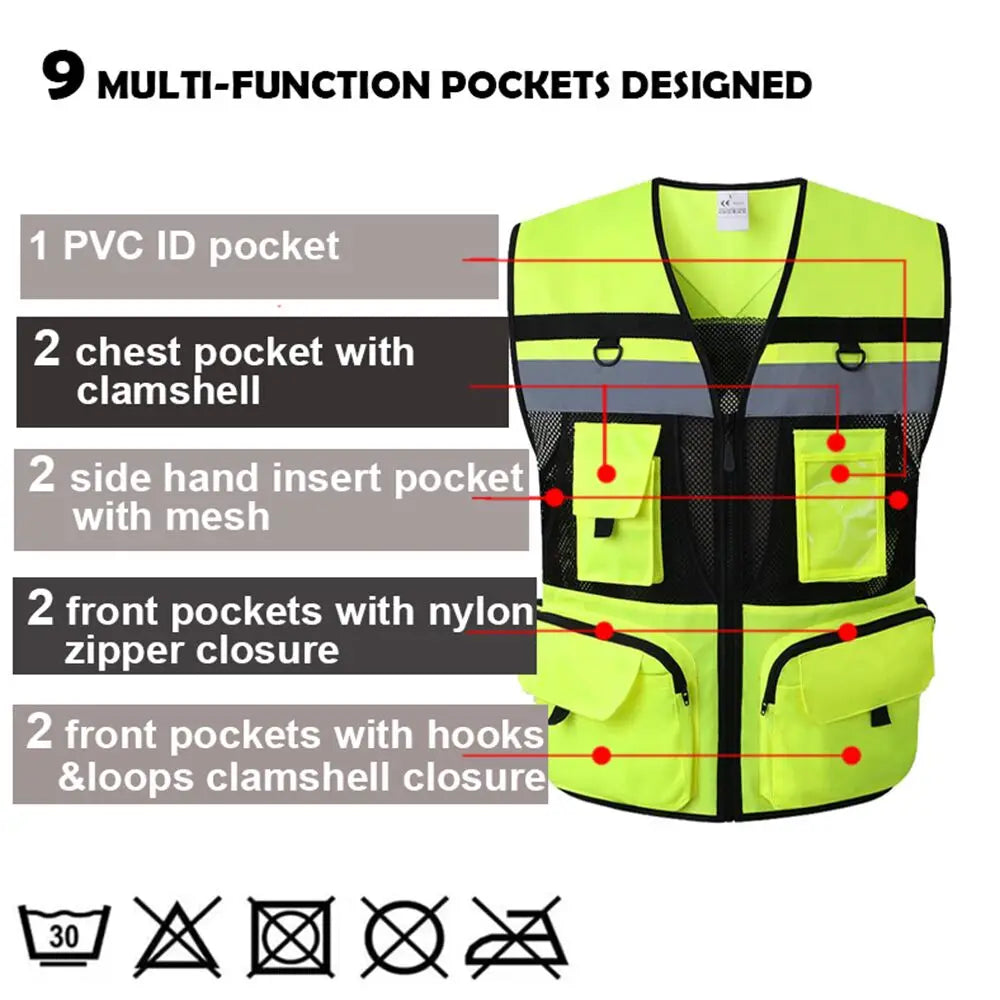Custom LOGO Safety Vest Reflective - ST LAND MANAGEMENT LLC