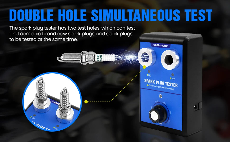 OBDResource Car Spark Plug Tester Dual Holes - ST LAND MANAGEMENT LLC
