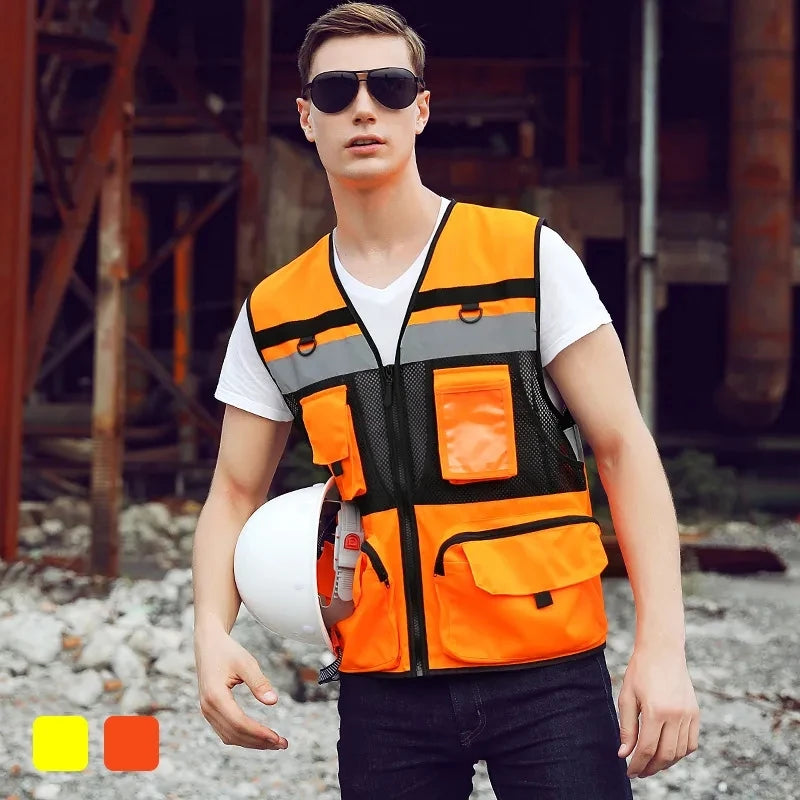 Custom LOGO Safety Vest Reflective - ST LAND MANAGEMENT LLC