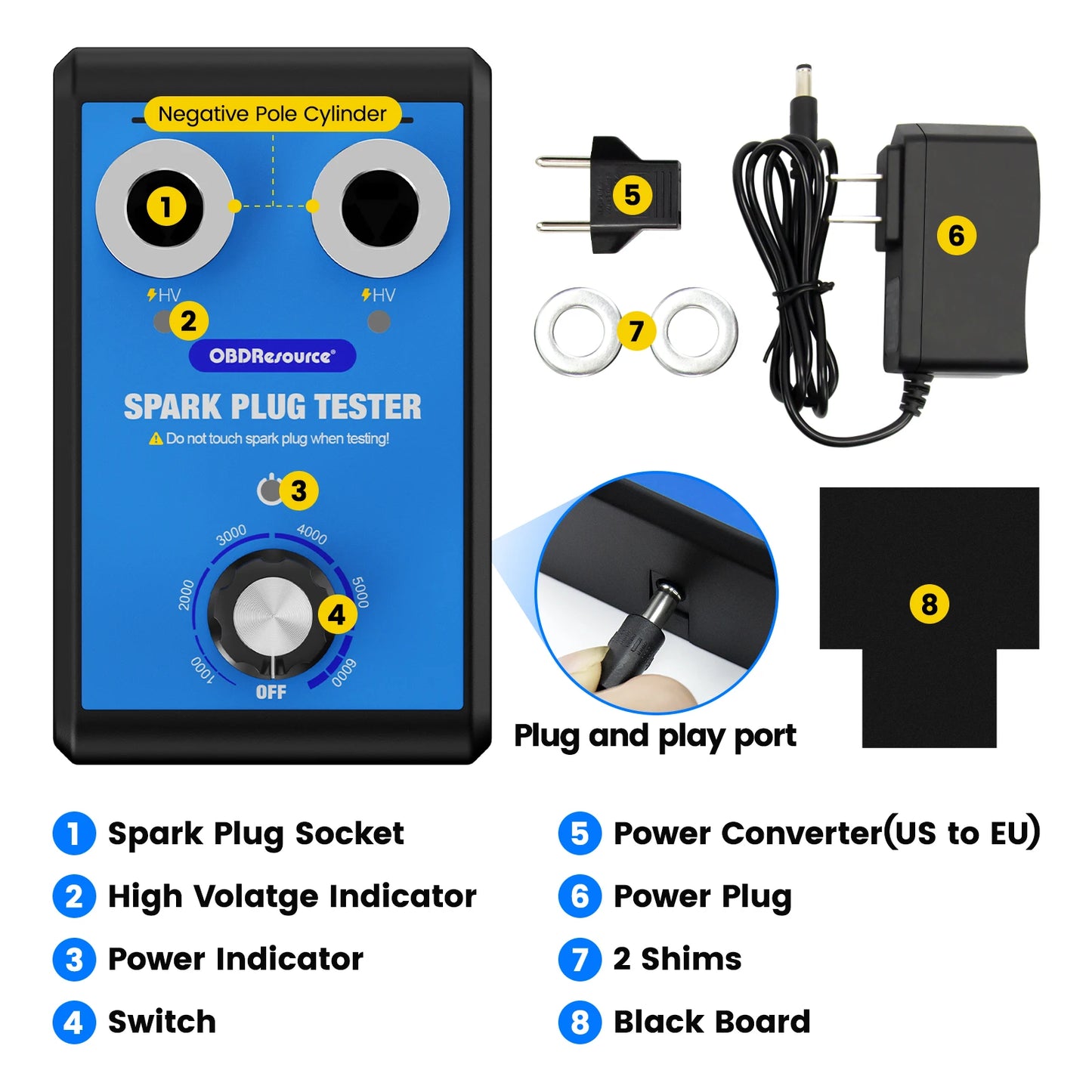 OBDResource Car Spark Plug Tester Dual Holes - ST LAND MANAGEMENT LLC
