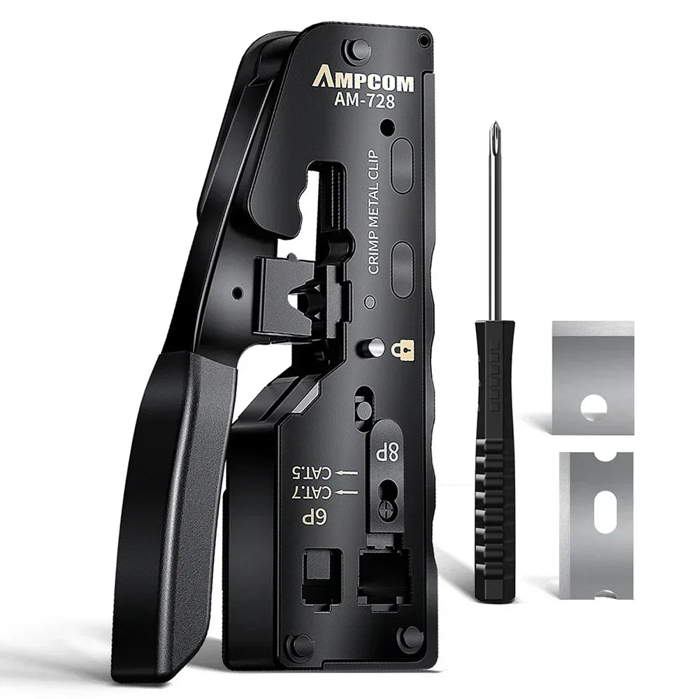 AMPCOM Cat 7 NETWORK CRIMPING Tool - ST LAND MANAGEMENT LLC