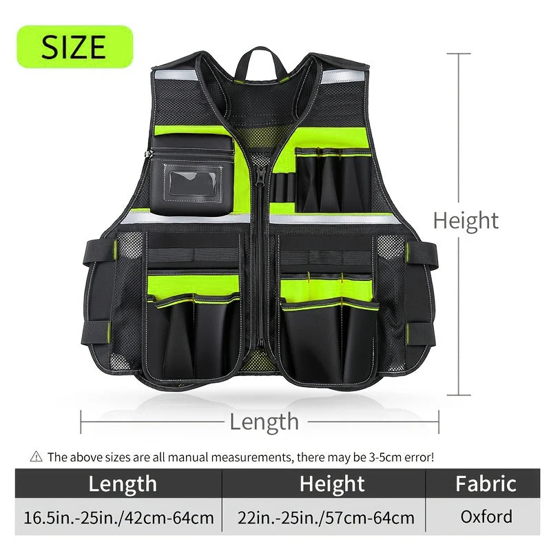 Workwear Allround Work Tool Vest Reflective Safety Vest - ST LAND MANAGEMENT LLC