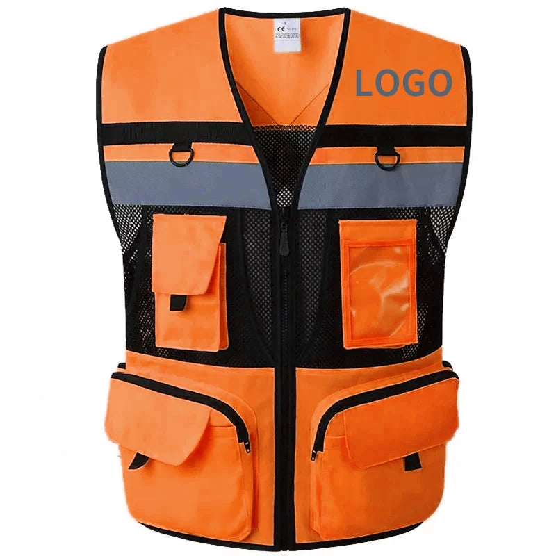 Custom LOGO Safety Vest Reflective - ST LAND MANAGEMENT LLC
