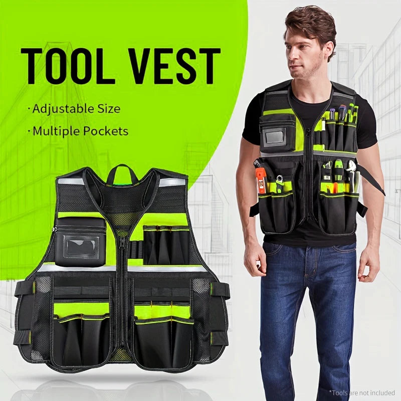 Workwear Allround Work Tool Vest Reflective Safety Vest - ST LAND MANAGEMENT LLC