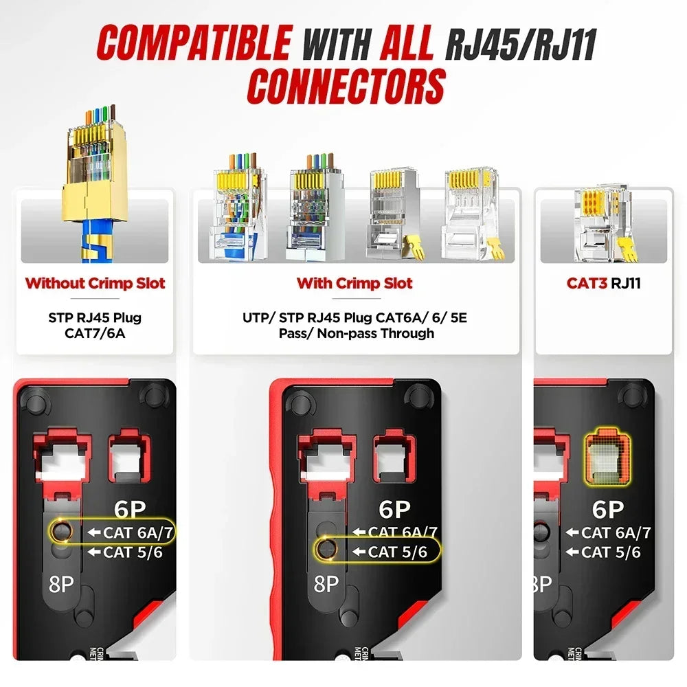 AMPCOM Cat 7 NETWORK CRIMPING Tool - ST LAND MANAGEMENT LLC