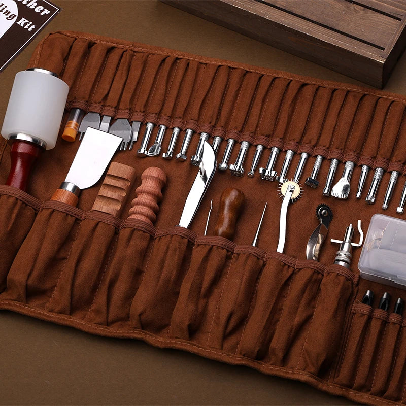 KRABALL Leather Working Kit Craft Tools - ST LAND MANAGEMENT LLC