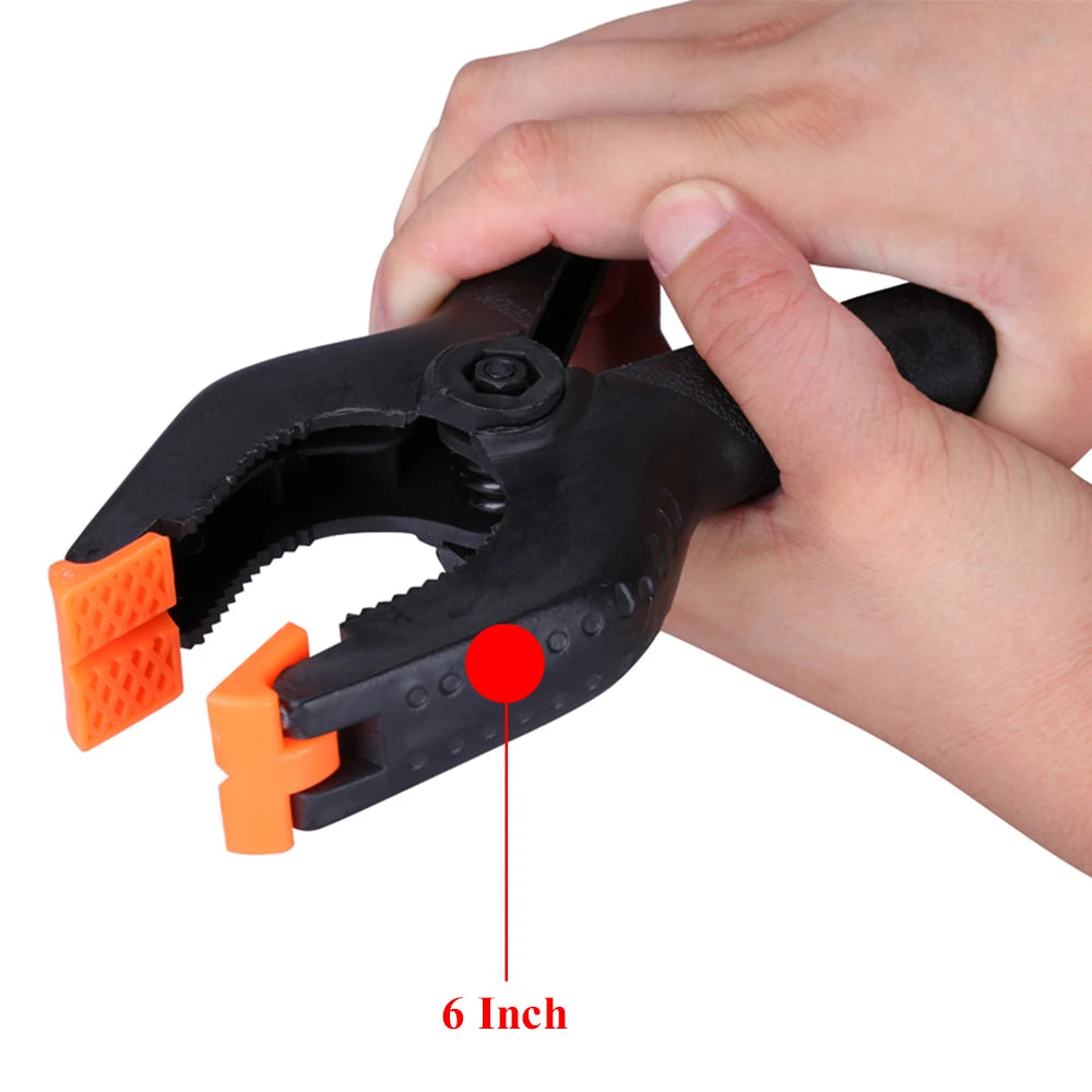 3/4/ 6/9 inch Plastic Nylon Adjustable Woodworking Clamps - ST LAND MANAGEMENT LLC