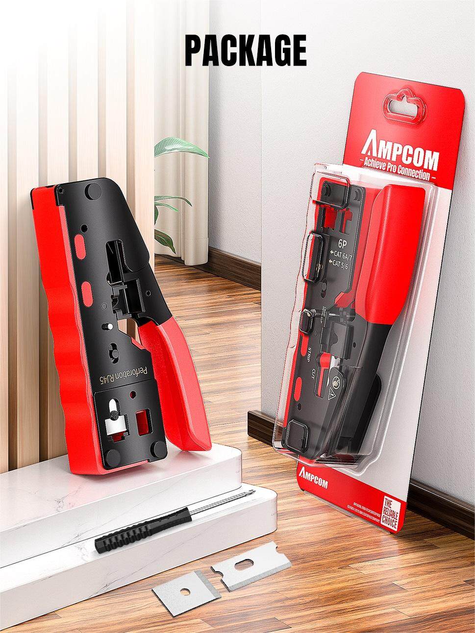 AMPCOM Cat 7 NETWORK CRIMPING Tool - ST LAND MANAGEMENT LLC