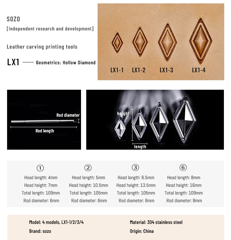 SOZO LX1 Geometrics Hollow Diamond - ST LAND MANAGEMENT LLC