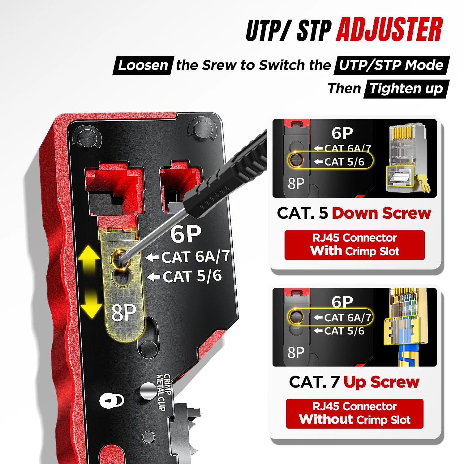 AMPCOM Cat 7 NETWORK CRIMPING Tool - ST LAND MANAGEMENT LLC