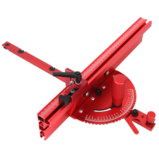 1 Set Miter Gauge And 400MM Fence With Track - ST LAND MANAGEMENT LLC