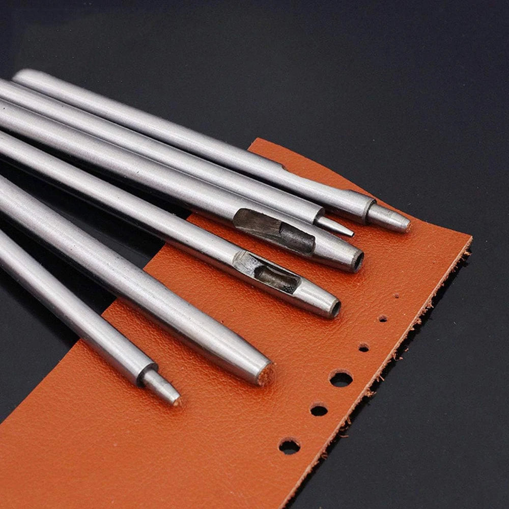 6Pcs Hollow Punch Leather Hole Cutter - ST LAND MANAGEMENT LLC