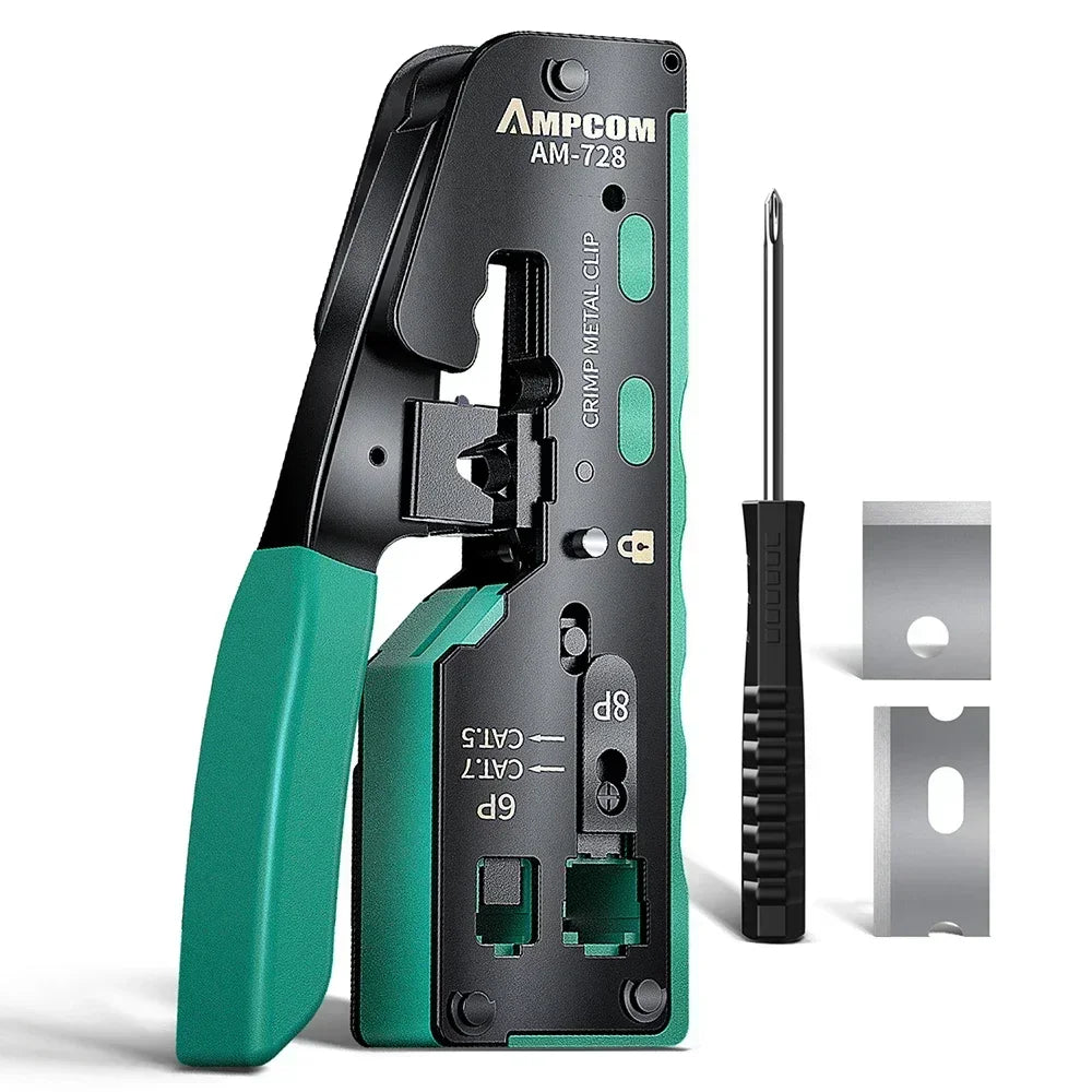 AMPCOM Cat 7 NETWORK CRIMPING Tool - ST LAND MANAGEMENT LLC