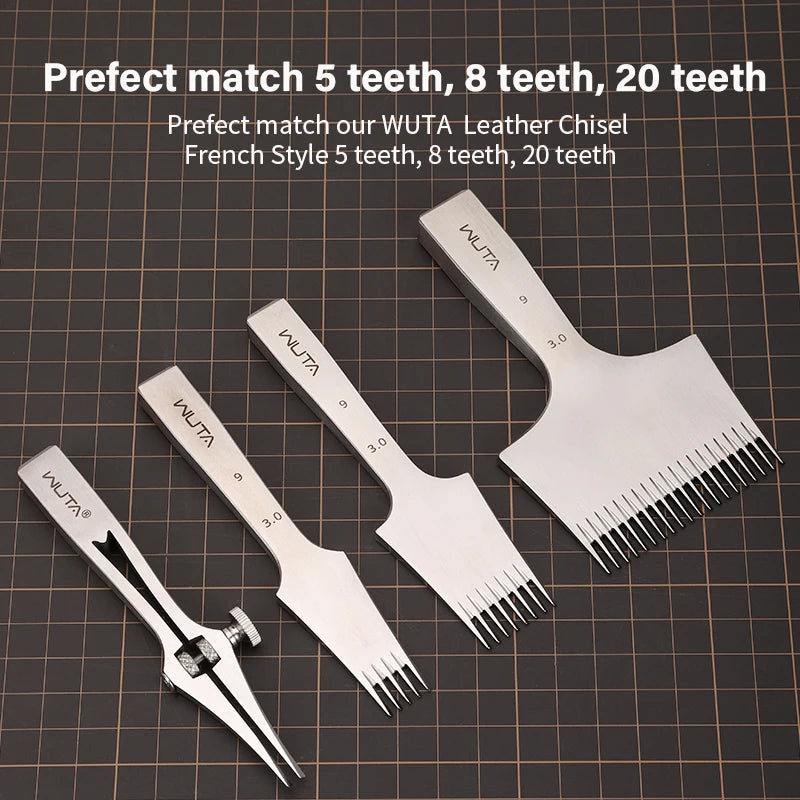 WUTA 2-6mm Adjustable Pricking Iron French - ST LAND MANAGEMENT LLC